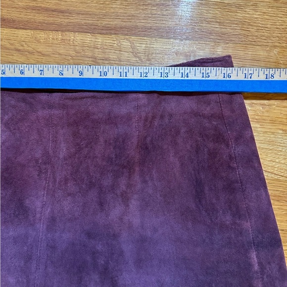 Brandon Thomas Suede leather skirt size 14 (f6 - Picture 6 of 14